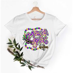 mardi gras beads mask shirt, let the good times roll carnival parading shirt mardi gras fleur de lis fat tuesday louis