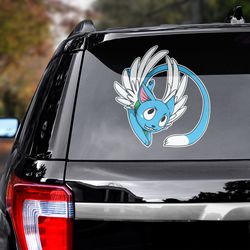fairy tail decal, happy sticker, fairy tail sticker, anime decal for car, anime sticker for car, car decal, happy decal