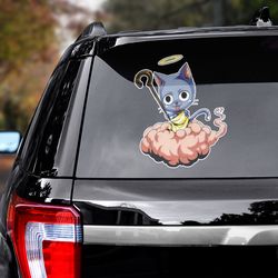 fairy tail decal, happy decal, fairy tail sticker, anime decal for car, anime sticker for car, car decal, happy sticker