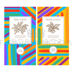 coffee packaging african design abstract vintage templates