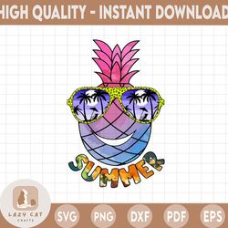 Pineapple sublimation designs downloads, Pineapple with sunglasses png, digital download, summer sublimation design, tro