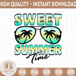 sweet summer time retro sunglasses png, watermelon, retro, rainbow, beach sublimation design downloads
