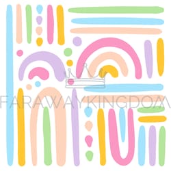 simple back minimal childish doodle shapes in african style