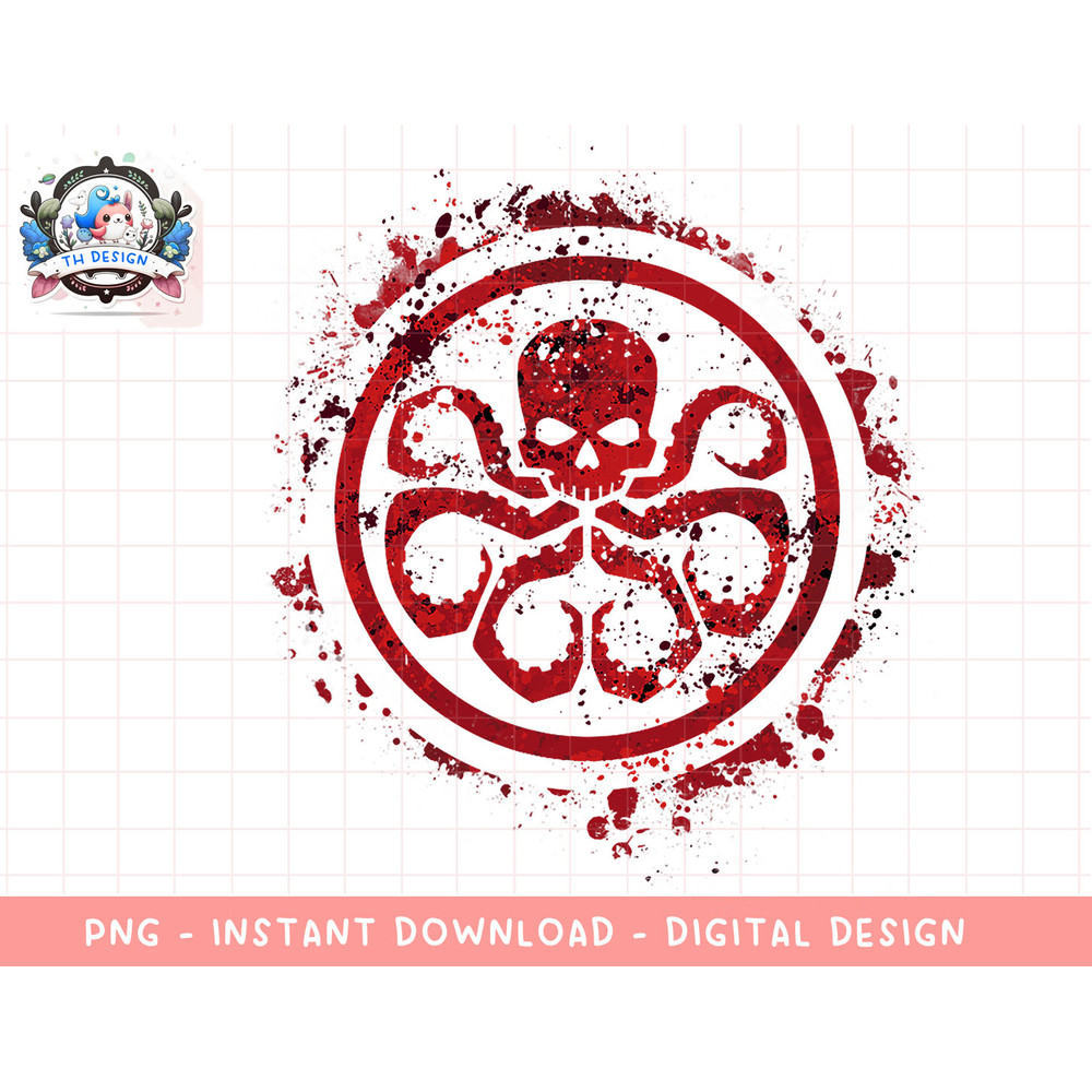 Marvel Hail Hydra Red Splatter Villain Logo png, sublimation.jpg