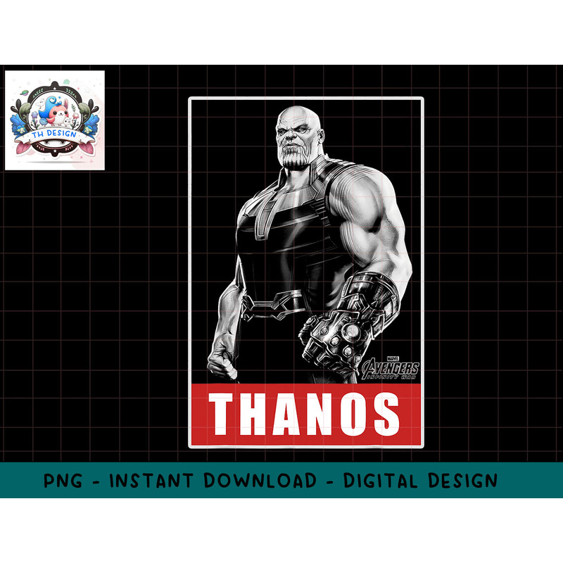 Marvel Infinity War Thanos Streetwear Poster Graphic T-Shirt png, sublimation.jpg
