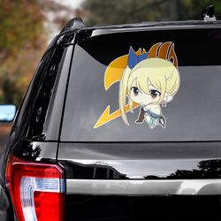 lucy heartfilia sticker, fairy tail sticker, fairy tail decal, anime decal for car, anime sticker, lucy heartfilia decal
