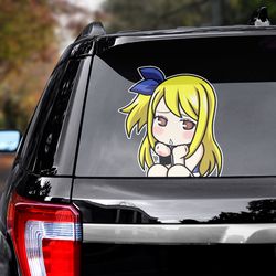 fairy tail sticker, lucy heartfilia decal, lucy heartfilia sticker, fairy tail decal, anime decal for car, anime sticker