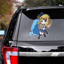 fairy tail sticker, lucy heartfilia sticker, fairy tail decal, anime decal for car, anime sticker, lucy heartfilia decal