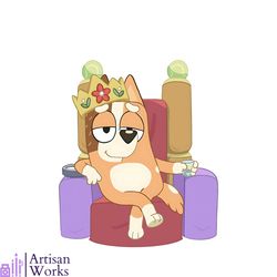 chilli heeler bluey mum png sublimation design