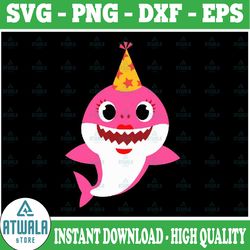 mommy shark birthday svg, cricut cut files, shark family doo doo doo vector eps, silhouette dxf, design for tsvg , cloth