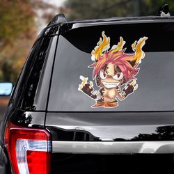 fairy tail decal, natsu dragneel decal, natsu dragneel sticker, fairy tail sticker, anime decal for car, anime sticker