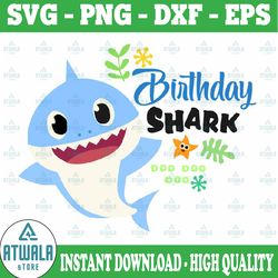 birthday shark boy svg, cricut cut files, shark family doo doo doo vector eps, silhouette dxf, design for tsvg , clothes