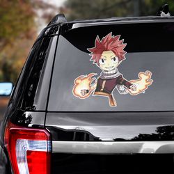 fairy tail decal, natsu dragneel decal, fairy tail sticker, anime decal for car, anime sticker, natsu dragneel sticker