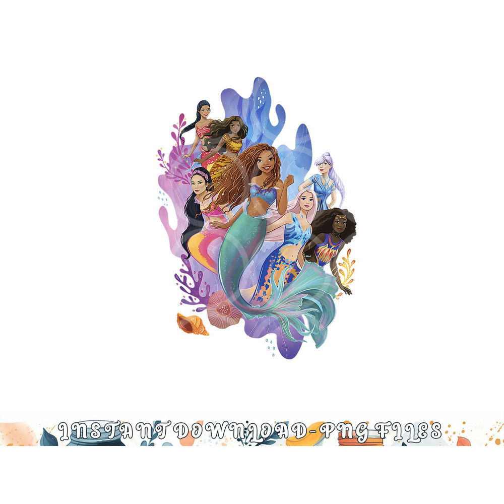 Disney The Little Mermaid Ariel & Sisters Group Shot png, digital download copy.jpg