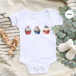 4th of july shirts for kids, cupcake toddler t-shirts, cute usa graphic tees, liberty onesie, patriotic youth tshirts, i