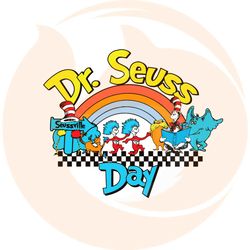 dr seuss day rainbow happy dr seuss day svg cutting files
