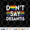 Don t Say DeSantis Florida Say Gay LGBTQ Pride Anti DeSantis png, digital download copy.jpg