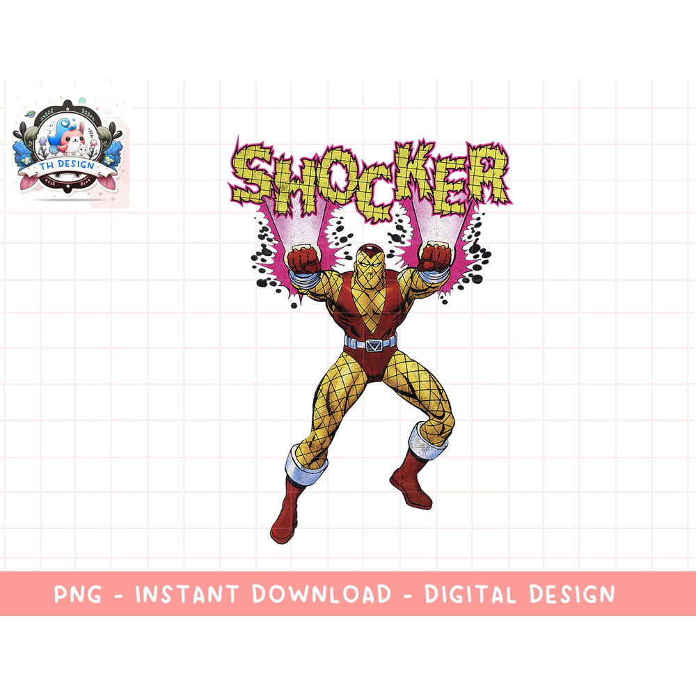 Marvel Shocker Classic Retro 90 s Spider-Man Villain T-Shirt png, sublimation.jpg