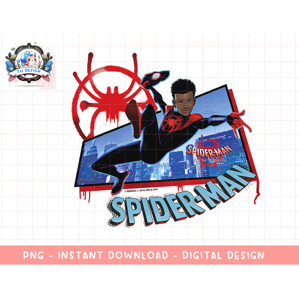 Marvel Spider-Man Into the Spider-Verse Miles Kick png, sublimation.jpg