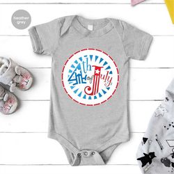 4th of july onesie, cute patriotic toddler shirt, trendy fourth of july graphic tees, independence day bodysuit, america
