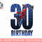 Marvel Spider-Man Swinging 30th Birthday Graphic T-Shirt png, sublimation.jpg