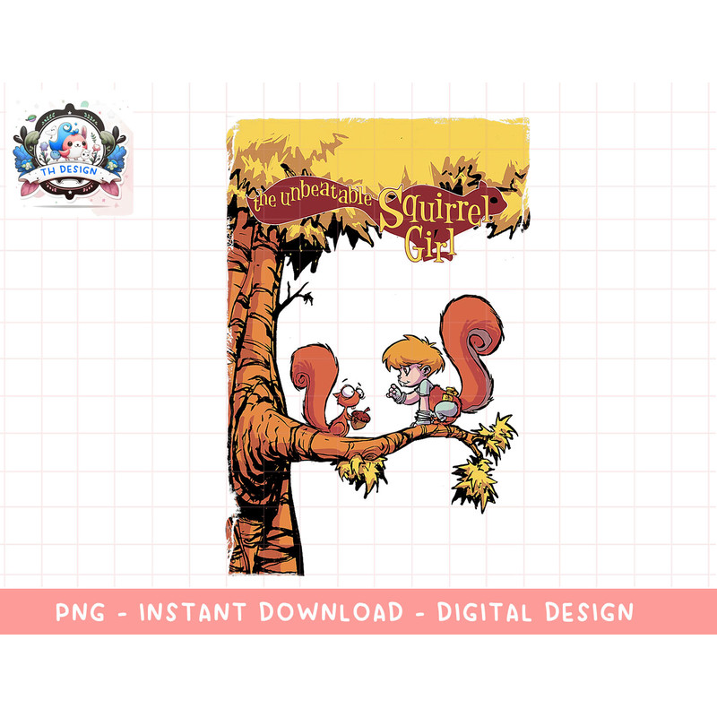 Marvel Squirrel Girl Unbeatable Cute Comic Graphic T-Shirt png, sublimation.jpg