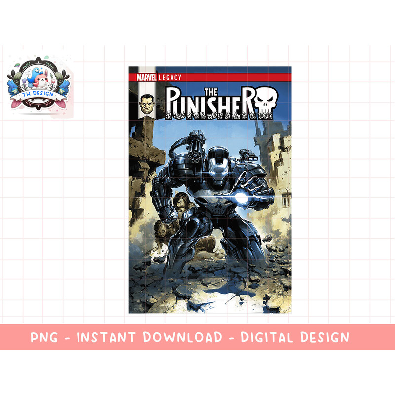 Marvel The Punisher and War Machine Become One Cover T-Shirt png, sublimation.jpg