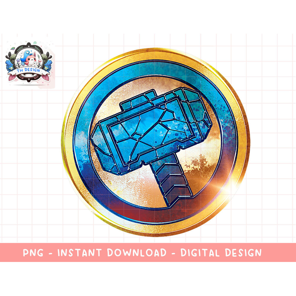 Marvel Thor Love and Thunder Mjolnir Icon png, sublimation.jpg