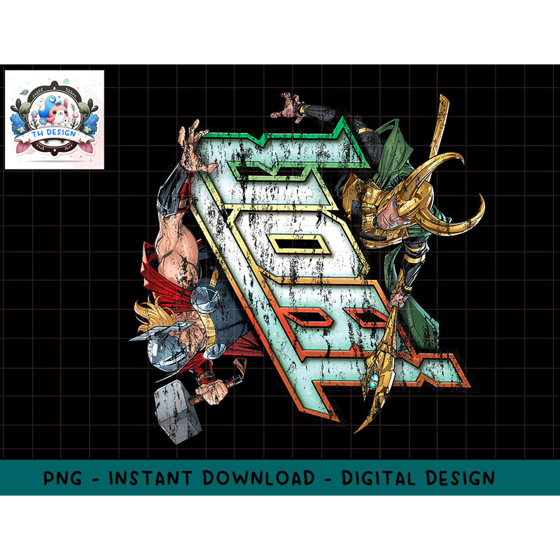 Marvel Thor vs. Loki Comic Book png, sublimation.jpg