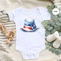 4th of July Toddler Shirt, Patriotic Graphic Tees, American Flag Onesie, USA Baby Bodysuit, Freedom Youth Shirt, Indepen