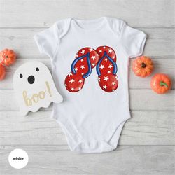 cute flip flops graphic tees, liberty toddler shirt, patriotic  bodysuit, 4th of july onesie, findependence day gifts, u
