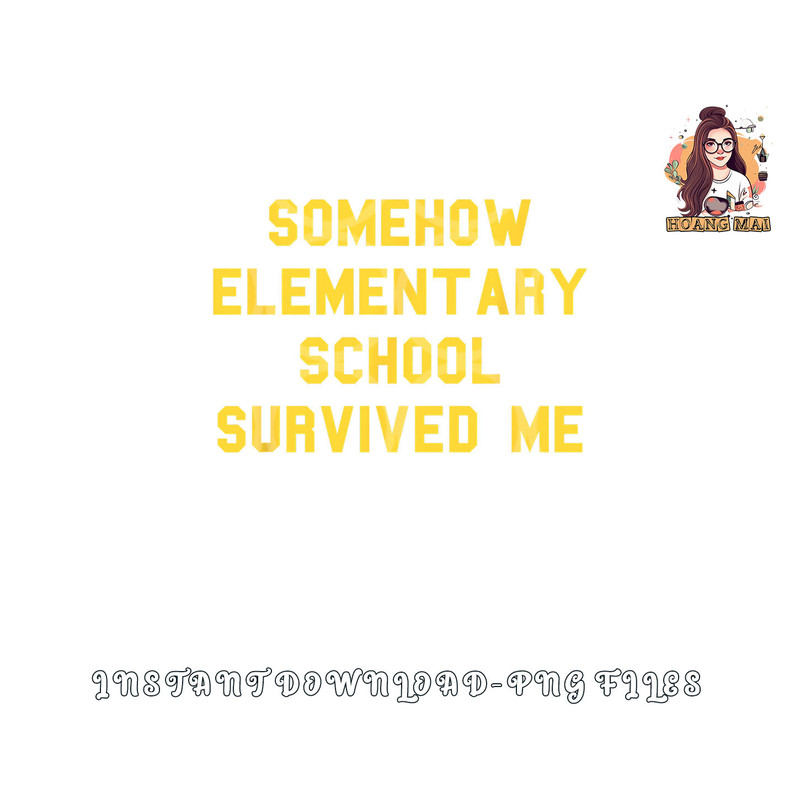 Elementary School Survived Graduation Day Funny Fan Yellow png, digital download copy.jpg