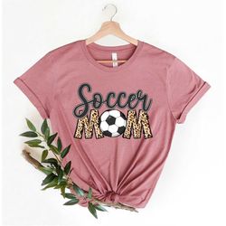 Soccer Mom Shirt, Soccer Mom Tshirt for Women, Cute Soccer Mom TShirt, Leopard Soccer Mom Shirt, Soccer Shirt, Sports Mo