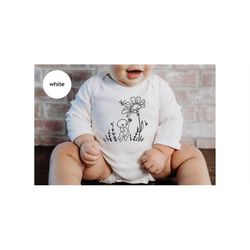 cute otter toddler shirt, nature bodysuit, otter gifts, floral onesie, otter onesie, cute animal bodysuit, flower shirt,