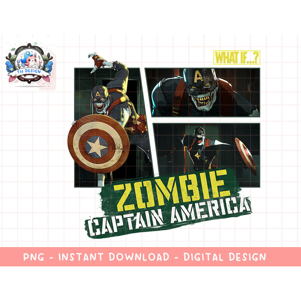 Marvel WHAT IF… Zombie Captain America Panel png, sublimation.jpg