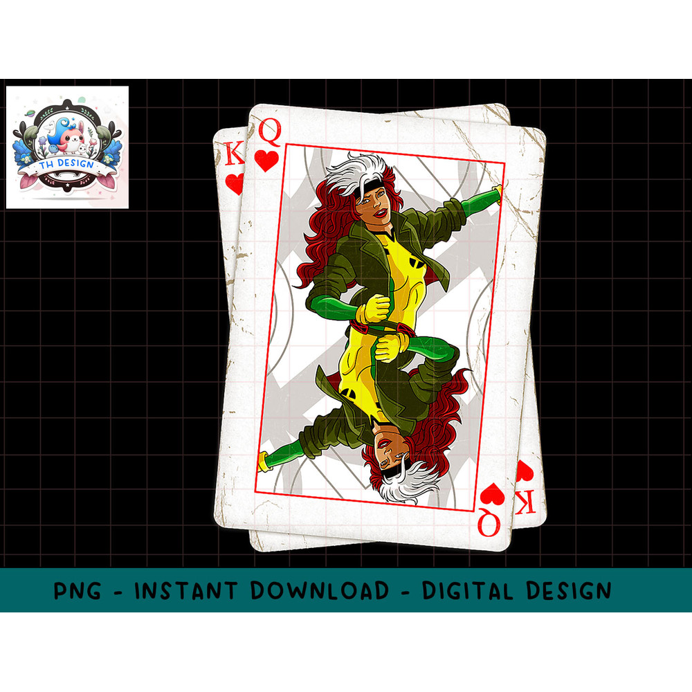Marvel X-Men Rogue Playing Card 90s png, sublimation.jpg