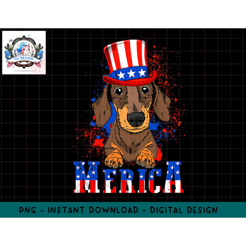 Memorial Day, Veterans day, 4th of July patriotic dachshund png, sublimation.jpg