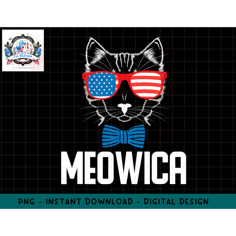 Meowica America Ameowica Cat Kitten US 4th of July png, sublimation.jpg