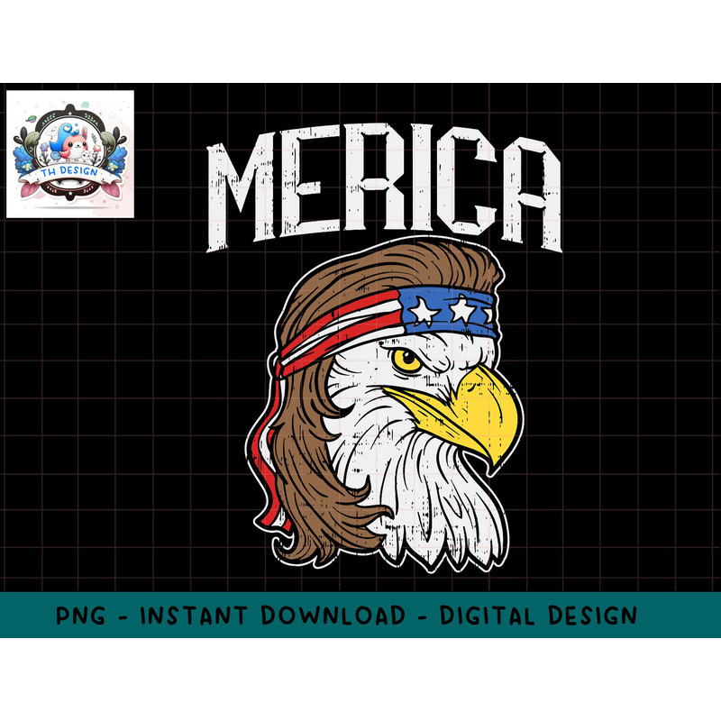 Merica Eagle Mullet Shirt 4th of July Redneck Patriot Gift png, sublimation.jpg