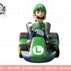 nintendo mario kart luigi driving fast graphic t-shirt png, sublimation.jpg