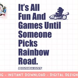 nintendo mario kart rainbow road fun and games png, sublimation.jpg