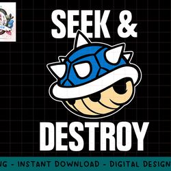 nintendo mario kart spiny shell destroys graphic t-shirt png, sublimation.jpg