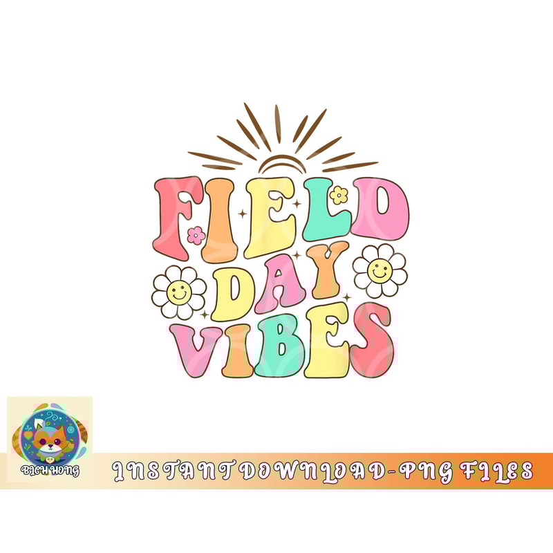 Field Day Vibes For Teacher Kids Retro Groovy Field Day 2023 png, digital download copy.jpg