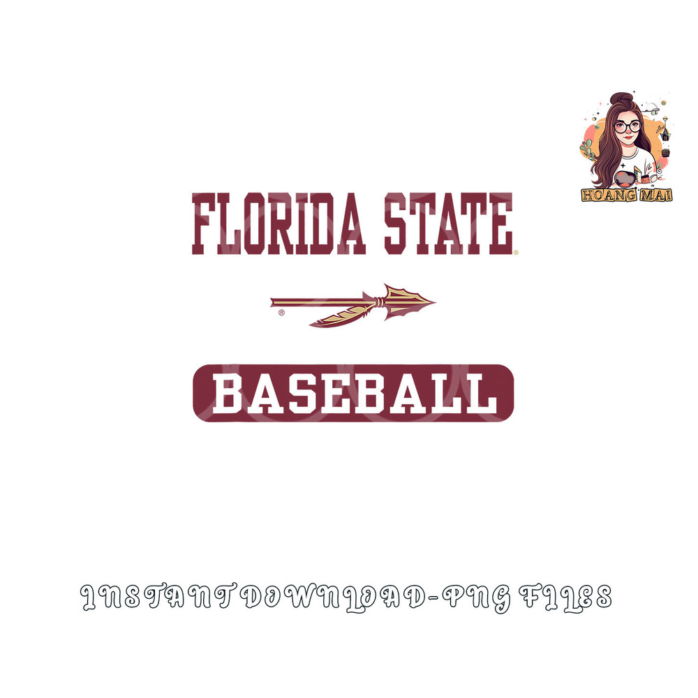Florida State Seminoles Baseball Logo Officially Licensed png, digital download copy.jpg