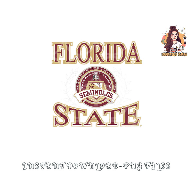 Florida State Seminoles Laurels Logo Officially Licensed png, digital download copy.jpg
