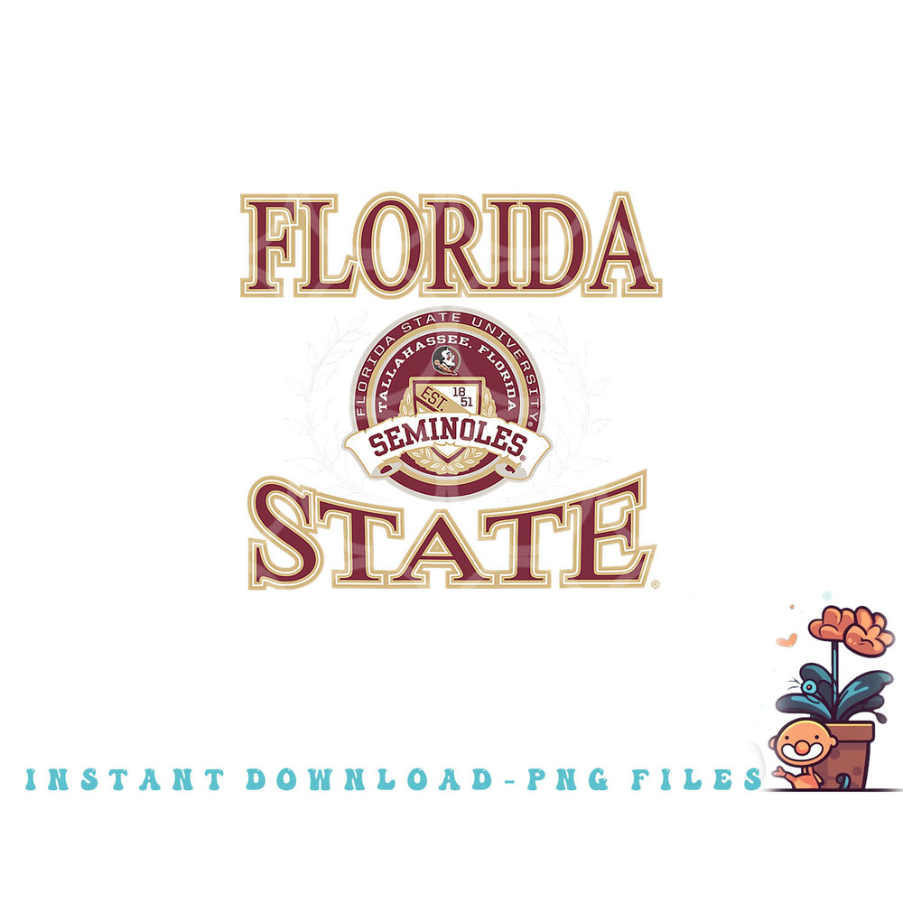 Florida State Seminoles Laurels Logo Officially Licensed png, digital download copy.jpg