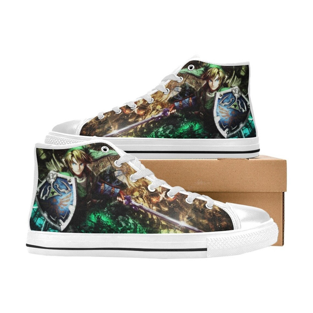 The Legend of Zelda Skyward Sword High Canvas Shoes for Fan, Women and Men, The Legend of Zelda High Top Canvas Shoes
