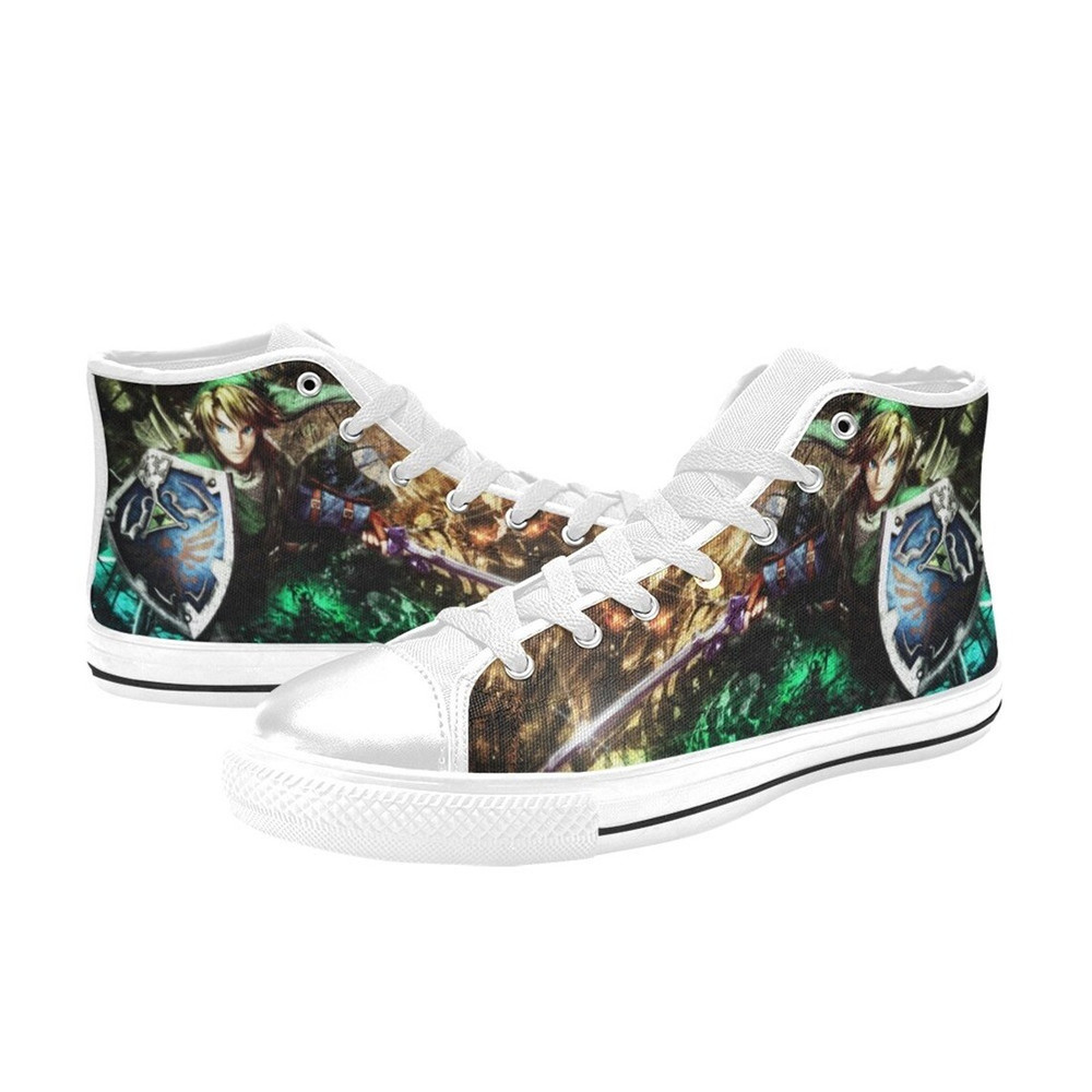 The Legend of Zelda Skyward Sword High Canvas Shoes for Fan, Women and Men, The Legend of Zelda High Top Canvas Shoes