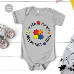 autism onesie, kids t-shirt, neurodiversity toddler shirt, autism awareness bodysuit, support onesie, awareness gift, in