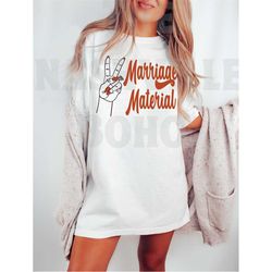 marriage material t-shirt, bride tee t-shirt, engagement t-shirt, hippie bride, vintage inspired t-shirt, comfort colors